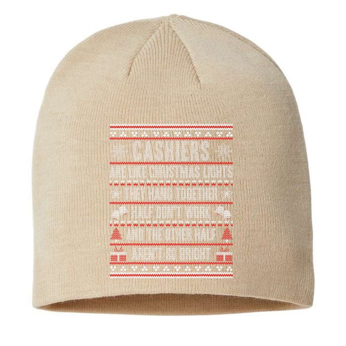 Cashiers Ugly Christmas Funny Cashier Sustainable Beanie