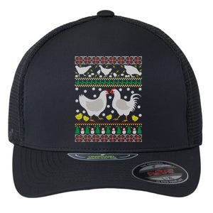 Chicken Ugly Christmas Farm Animal Funny Holiday Xmas Gift Flexfit Unipanel Trucker Cap