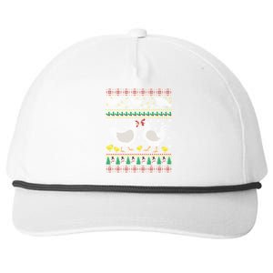 Chicken Ugly Christmas Farm Animal Funny Holiday Xmas Gift Snapback Five-Panel Rope Hat