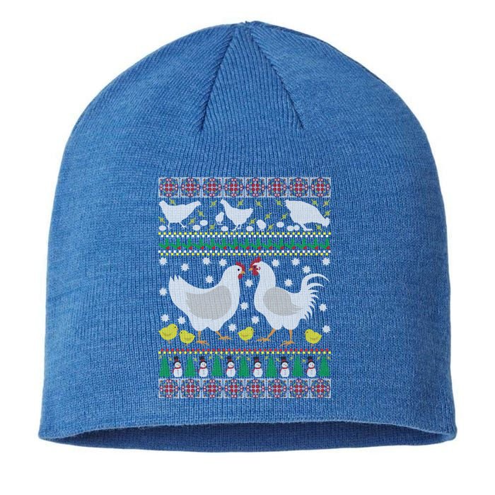 Chicken Ugly Christmas Farm Animal Funny Holiday Xmas Gift Sustainable Beanie