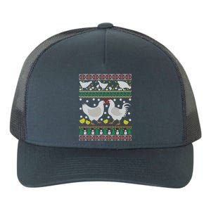 Chicken Ugly Christmas Farm Animal Funny Holiday Xmas Gift Yupoong Adult 5-Panel Trucker Hat