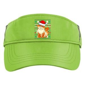 Cat Ugly Christmas For Santa Lovers Funny Cat Xmas Funny Gift Adult Drive Performance Visor