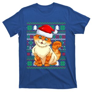 Cat Ugly Christmas For Santa Lovers Funny Cat Xmas Funny Gift T-Shirt