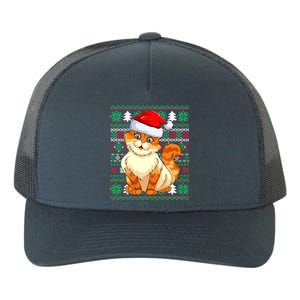 Cat Ugly Christmas For Santa Lovers Funny Cat Xmas Funny Gift Yupoong Adult 5-Panel Trucker Hat