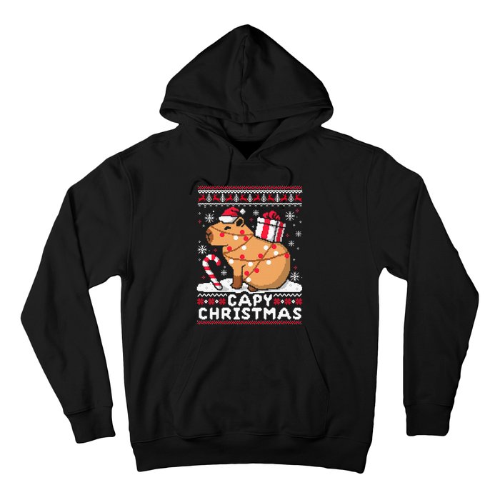 Capy Ugly Christmas Sweater Capybara Lover Christmas Hoodie