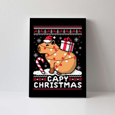 Capy Ugly Christmas Sweater Capybara Lover Christmas Canvas