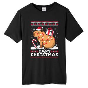 Capy Ugly Christmas Sweater Capybara Lover Christmas Tall Fusion ChromaSoft Performance T-Shirt