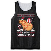 Capy Ugly Christmas Sweater Capybara Lover Christmas Mesh Reversible Basketball Jersey Tank