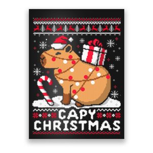 Capy Ugly Christmas Sweater Capybara Lover Christmas Poster