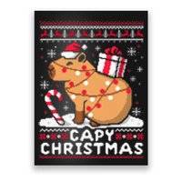 Capy Ugly Christmas Sweater Capybara Lover Christmas Poster