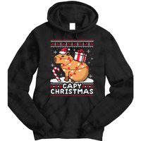 Capy Ugly Christmas Sweater Capybara Lover Christmas Tie Dye Hoodie