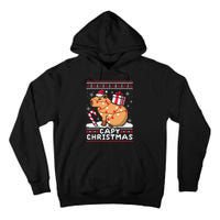 Capy Ugly Christmas Sweater Capybara Lover Christmas Tall Hoodie