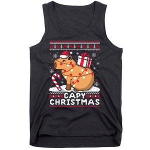 Capy Ugly Christmas Sweater Capybara Lover Christmas Tank Top