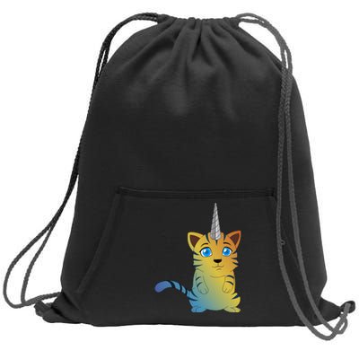 Cat Unicorn Caticorn Sweatshirt Cinch Pack Bag