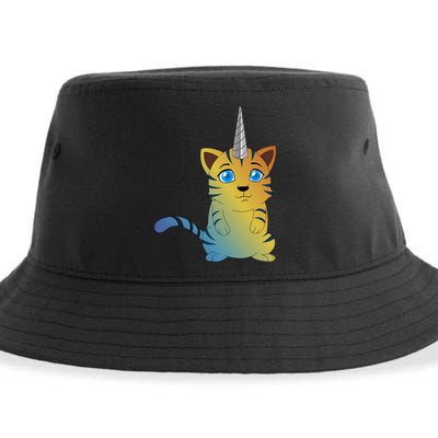 Cat Unicorn Caticorn Sustainable Bucket Hat