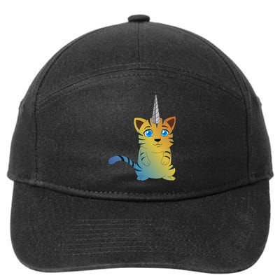 Cat Unicorn Caticorn 7-Panel Snapback Hat
