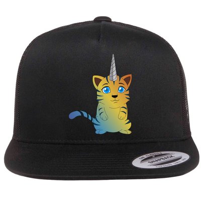 Cat Unicorn Caticorn Flatbill Hat