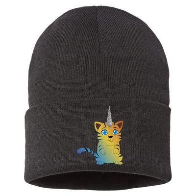 Cat Unicorn Caticorn Sustainable Knit Beanie