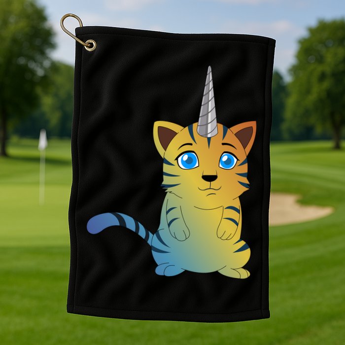 Cat Unicorn Caticorn Golf Towel