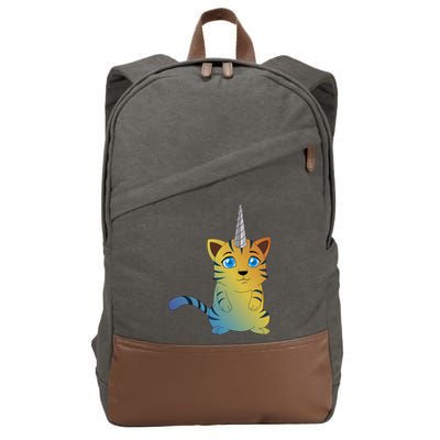 Cat Unicorn Caticorn Cotton Canvas Backpack