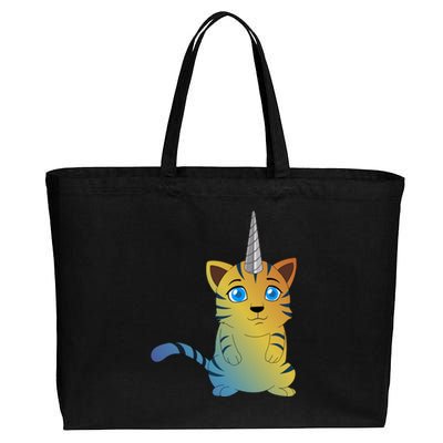 Cat Unicorn Caticorn Cotton Canvas Jumbo Tote