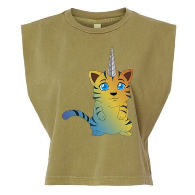 Cat Unicorn Caticorn Garment-Dyed Women's Muscle Tee