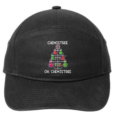 Chemistree Ugly Christmas Tree Chemistry Science Pun Funny Gift 7-Panel Snapback Hat