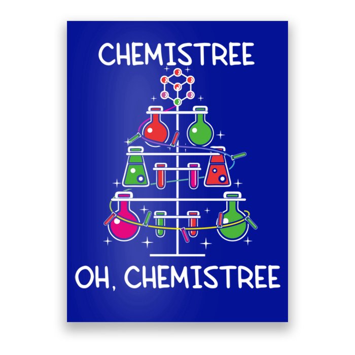 Chemistree Ugly Christmas Tree Sweater Chemistry Science Pun Gift Poster