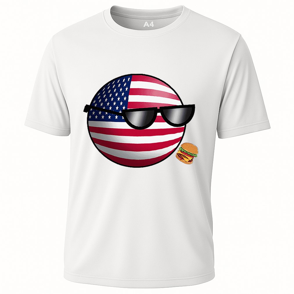 Countryballs Usa Cooling Performance Crew T-Shirt