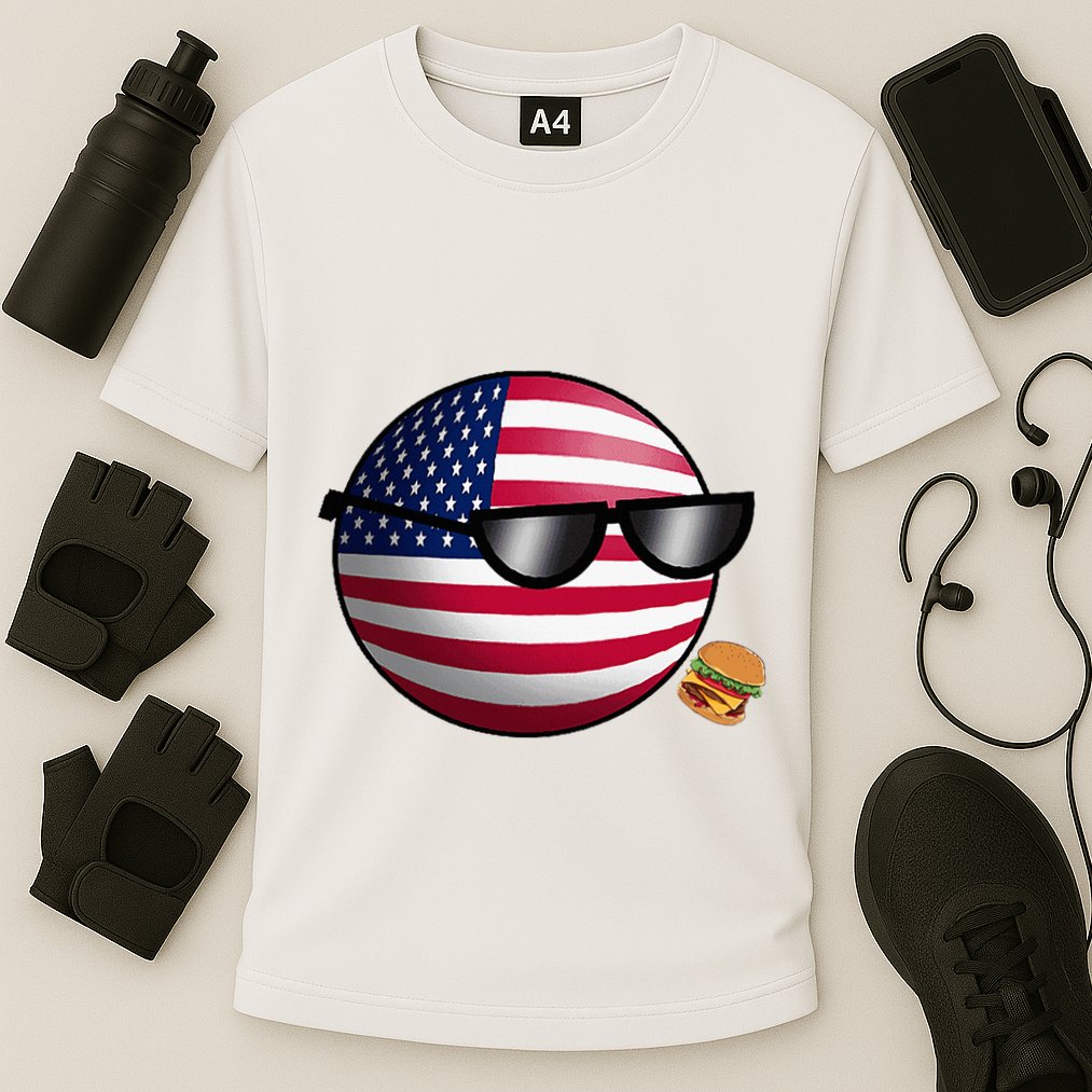 Countryballs Usa Cooling Performance Crew T-Shirt