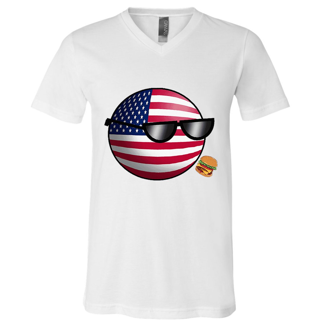 Countryballs Usa V-Neck T-Shirt