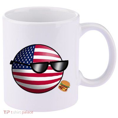 Countryballs Usa 11oz C Handle Ceramic Mug