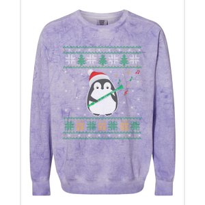 Clarinet Ugly Christmas Sweater Penguin Xmas Family Matching Cute Gift Colorblast Crewneck Sweatshirt