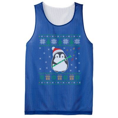 Clarinet Ugly Christmas Sweater Penguin Xmas Family Matching Cute Gift Mesh Reversible Basketball Jersey Tank