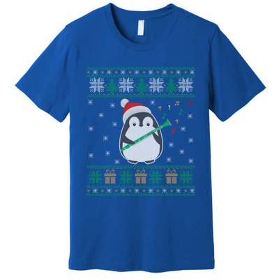 Clarinet Ugly Christmas Sweater Penguin Xmas Family Matching Cute Gift Premium T-Shirt