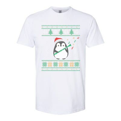 Clarinet Ugly Christmas Sweater Penguin Xmas Family Matching Cute Gift Softstyle CVC T-Shirt