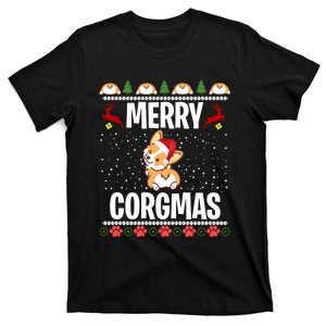 Corgi Ugly Christmas Merry Corgmas Santa Corgi T-Shirt