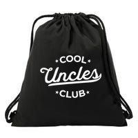 Cool Uncles Club Best Uncle Ever Funny Pocket Fathers Day Drawstring Bag