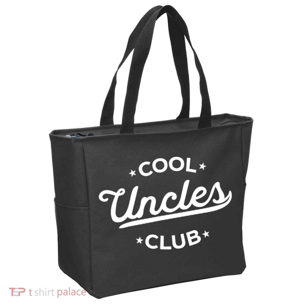 Cool Uncles Club Best Uncle Ever Funny Pocket Fathers Day Zip Tote Bag