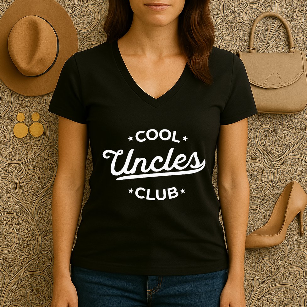 Cool Uncles Club Best Uncle Ever Funny Pocket Women's V-Neck T-Shirt