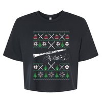 Clarinet Ugly Christmas Gift Bella+Canvas Jersey Crop Tee