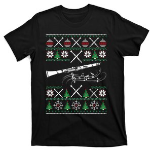 Clarinet Ugly Christmas Gift T-Shirt