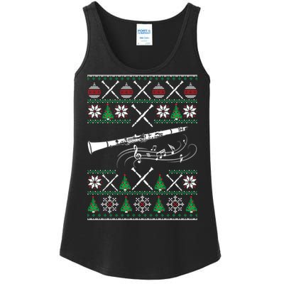 Clarinet Ugly Christmas Gift Ladies Essential Tank