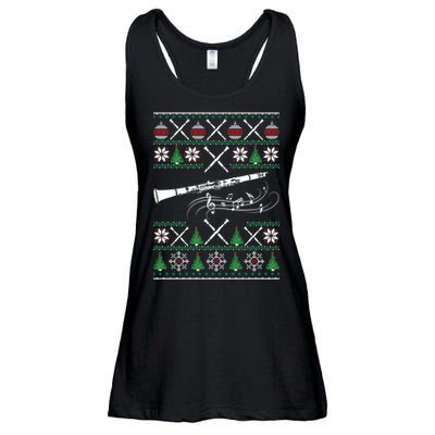 Clarinet Ugly Christmas Gift Ladies Essential Flowy Tank