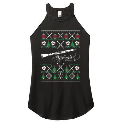 Clarinet Ugly Christmas Gift Women’s Perfect Tri Rocker Tank