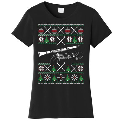 Clarinet Ugly Christmas Gift Women's T-Shirt