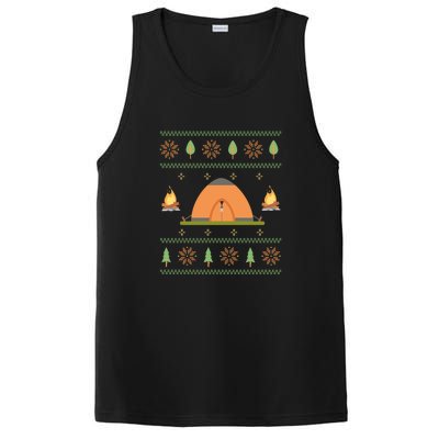 Camping Ugly Christmas Sweater Tee Camping Gift PosiCharge Competitor Tank