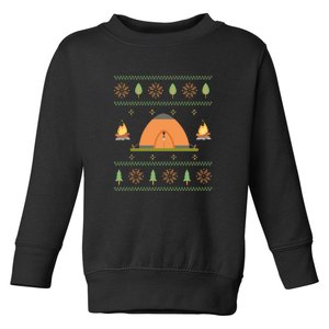 Camping Ugly Christmas Sweater Tee Camping Gift Toddler Sweatshirt