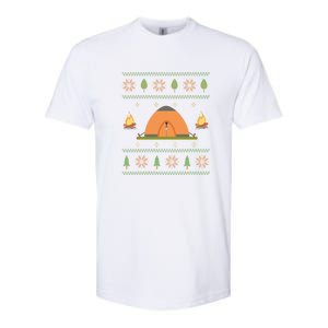 Camping Ugly Christmas Sweater Tee Camping Gift Softstyle CVC T-Shirt