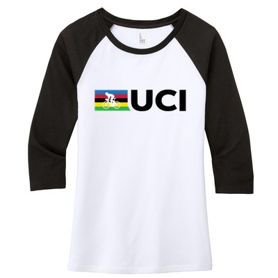 Cycling UCI Women's Tri-Blend 3/4-Sleeve Raglan Shirt